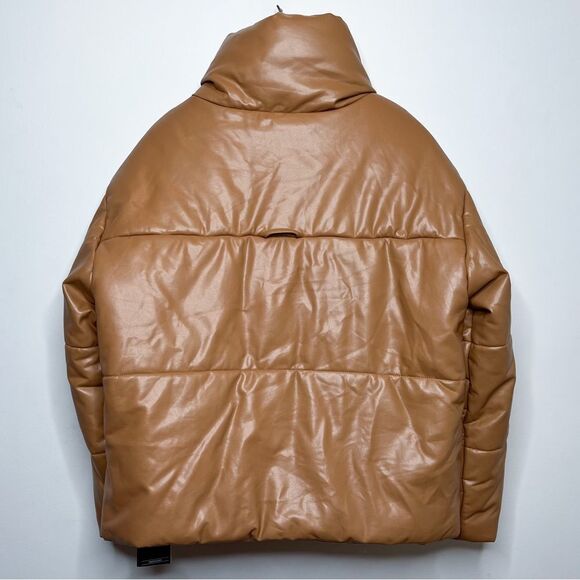 LIT Faux-leather Snap Fluffy Coat - Picture 4 of 5